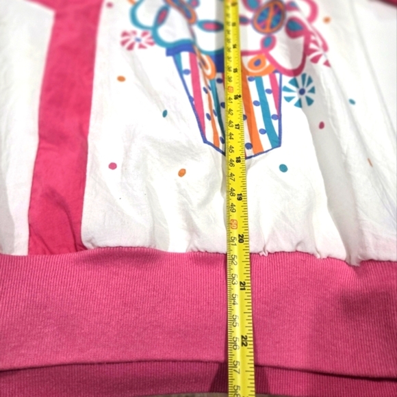 Teddi  White and Pink Floral Button Down Shirt VINTAGE SIZE M - Picture 4 of 6